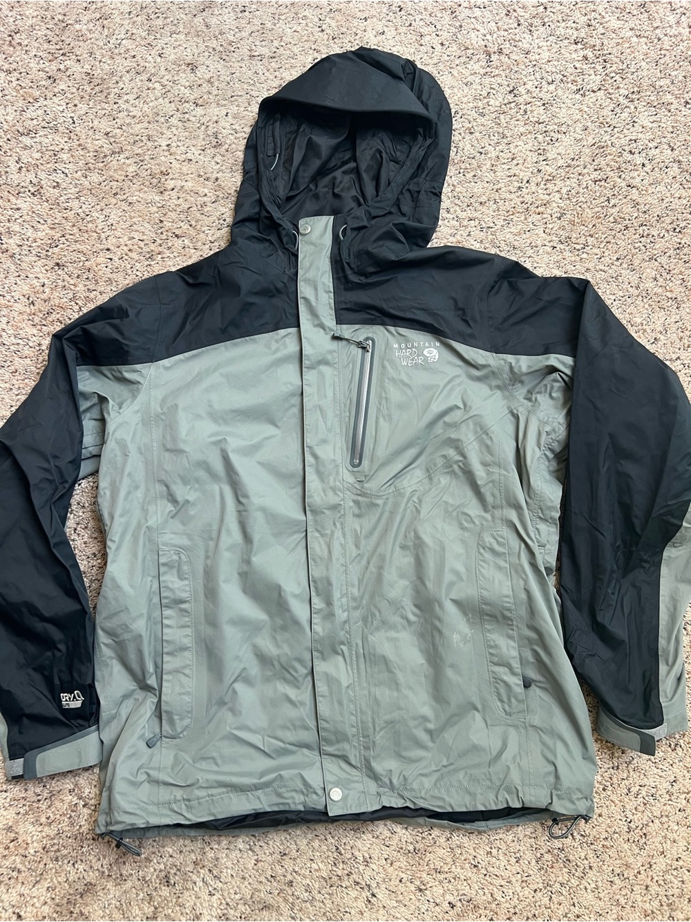 Mountain Hardwear Dry Q Waterproof Rain Jacket Men's Large Gray